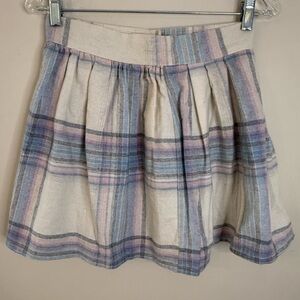 Marilyn Togs vintage pastel plaid pleated mini skirt SZ 11